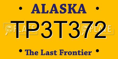 TP3T372 Alaska License Plate