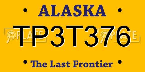 TP3T376 Alaska License Plate