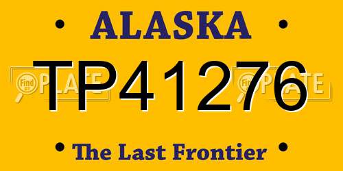TP41276 Alaska License Plate