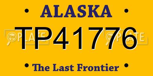 TP41776 Alaska License Plate