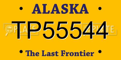 TP55544 Alaska License Plate