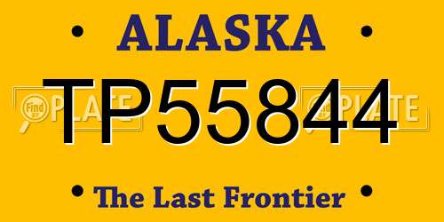 TP55844 Alaska License Plate