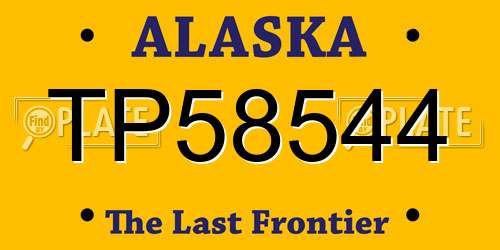 TP58544 Alaska License Plate