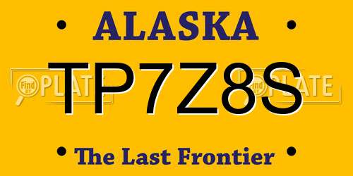 TP7Z8S Alaska License Plate