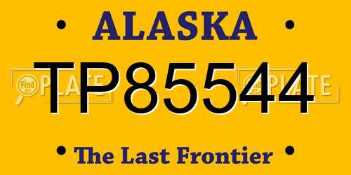 TP85544 Alaska License Plate