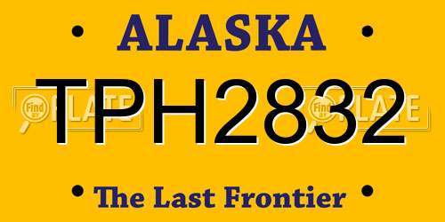 TPH2832 Alaska License Plate