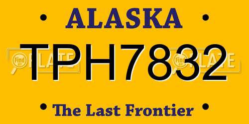 TPH7832 Alaska License Plate