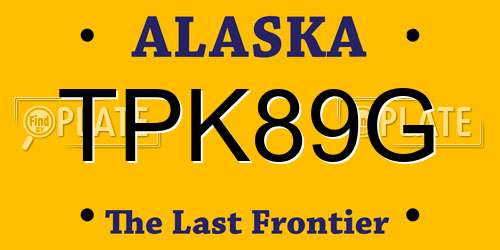 TPK89G Alaska License Plate