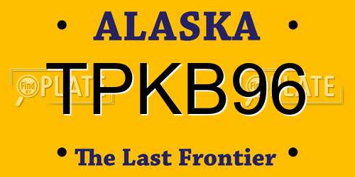 TPKB96 Alaska License Plate