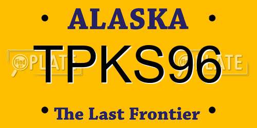TPKS96 Alaska License Plate