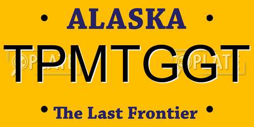 TPMTGGT Alaska License Plate