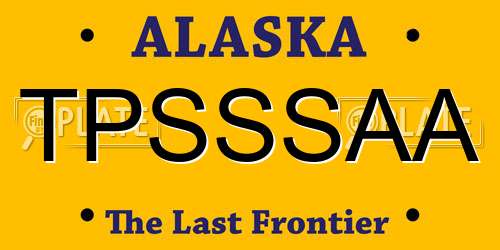 TPSSSAA Alaska License Plate