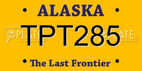 TPT285 Alaska License Plate