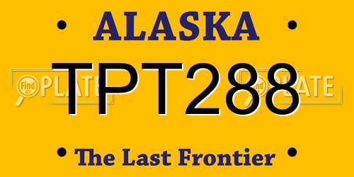 TPT288 Alaska License Plate