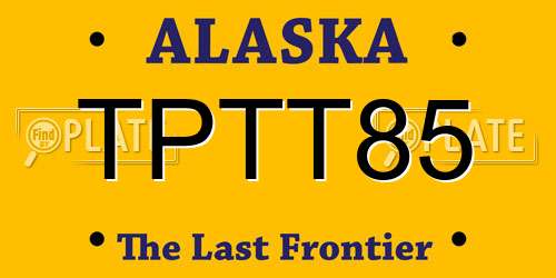 TPTT85 Alaska License Plate