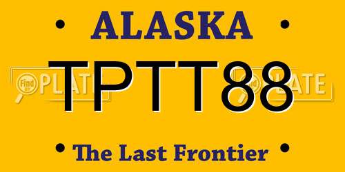 TPTT88 Alaska License Plate