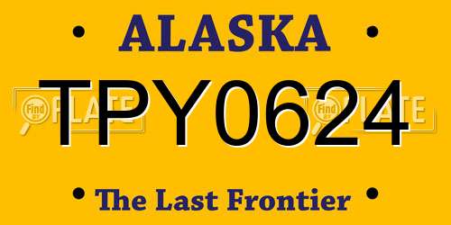 TPY0624 Alaska License Plate