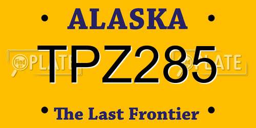 TPZ285 Alaska License Plate