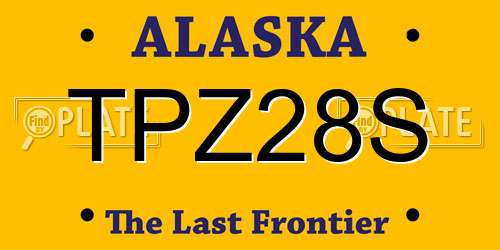 TPZ28S Alaska License Plate