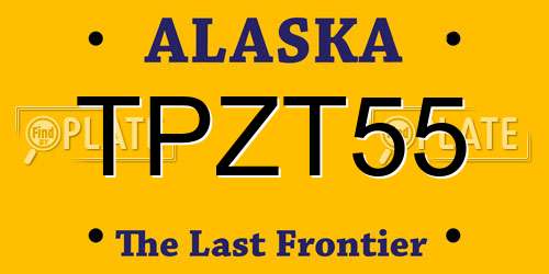 TPZT55 Alaska License Plate