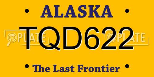 TQD622 Alaska License Plate
