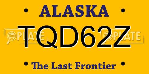 TQD62Z Alaska License Plate