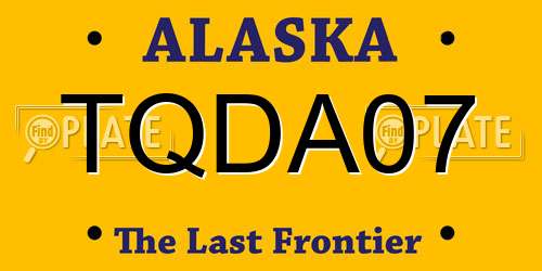 TQDA07 Alaska License Plate