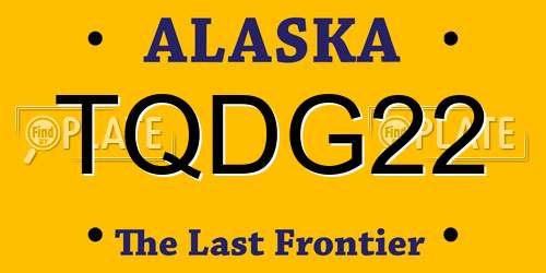 TQDG22 Alaska License Plate