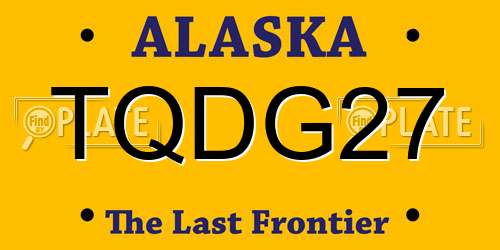TQDG27 Alaska License Plate
