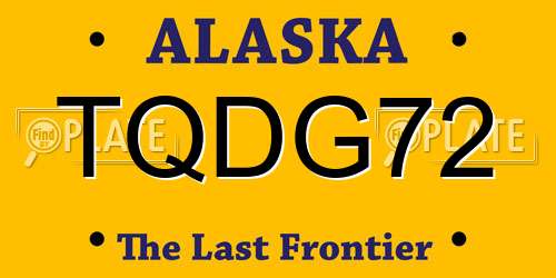 TQDG72 Alaska License Plate