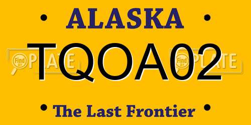 TQOA02 Alaska License Plate