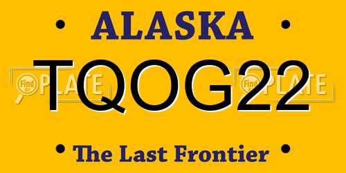 TQOG22 Alaska License Plate