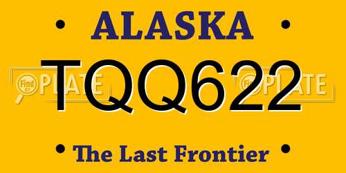 TQQ622 Alaska License Plate