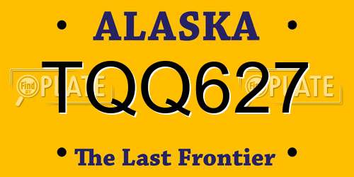 TQQ627 Alaska License Plate