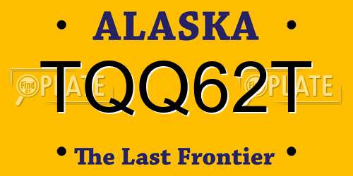 TQQ62T Alaska License Plate