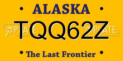 TQQ62Z Alaska License Plate