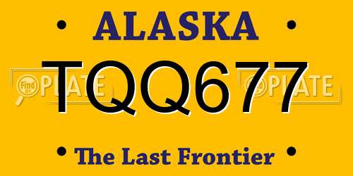 TQQ677 Alaska License Plate