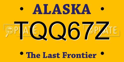 TQQ67Z Alaska License Plate