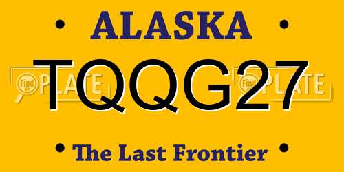 TQQG27 Alaska License Plate