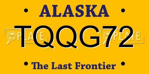 TQQG72 Alaska License Plate