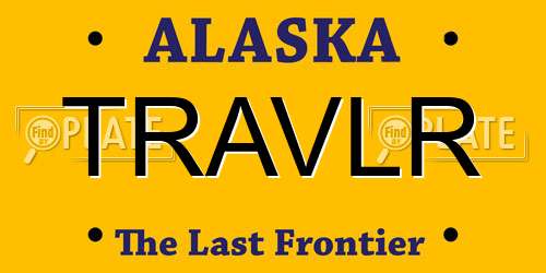 TRAVLR Alaska License Plate