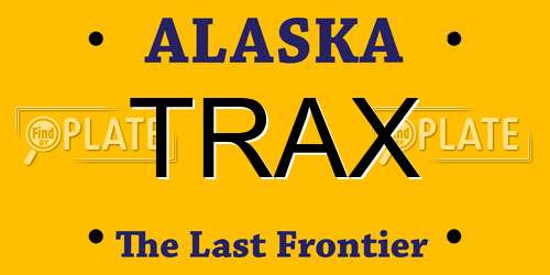 TRAX Alaska License Plate