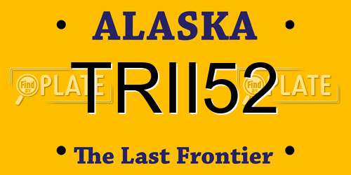 TRII52 Alaska License Plate