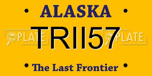 TRII57 Alaska License Plate