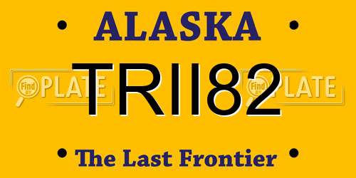 TRII82 Alaska License Plate