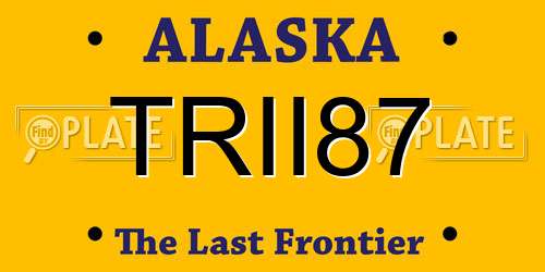 TRII87 Alaska License Plate