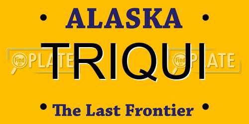 TRIQUI Alaska License Plate