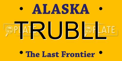 TRUBLL Alaska License Plate