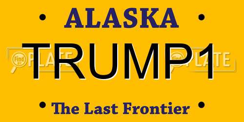 TRUMP1 Alaska License Plate