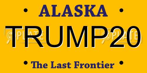 TRUMP20 Alaska License Plate